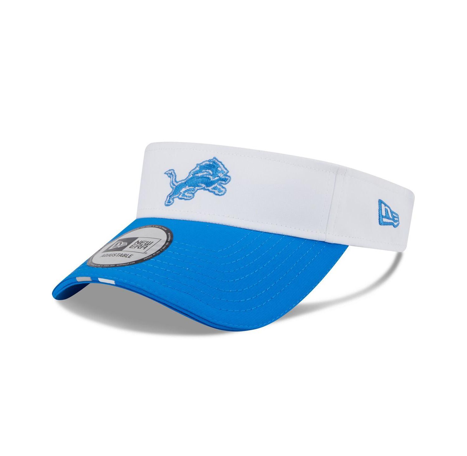 Men's White/Blue Detroit Lions 2025 NFL Training Camp Adjustable Visor Hat
