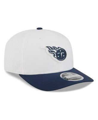 Men's White/Navy Tennessee Titans 2025 NFL Training Camp 9SEVENTY Adjustable Hat