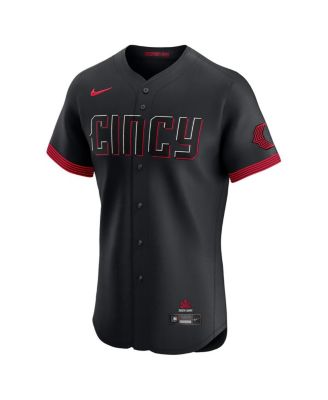 Men's Barry Larkin Black Cincinnati Reds City Connect Elite Jersey