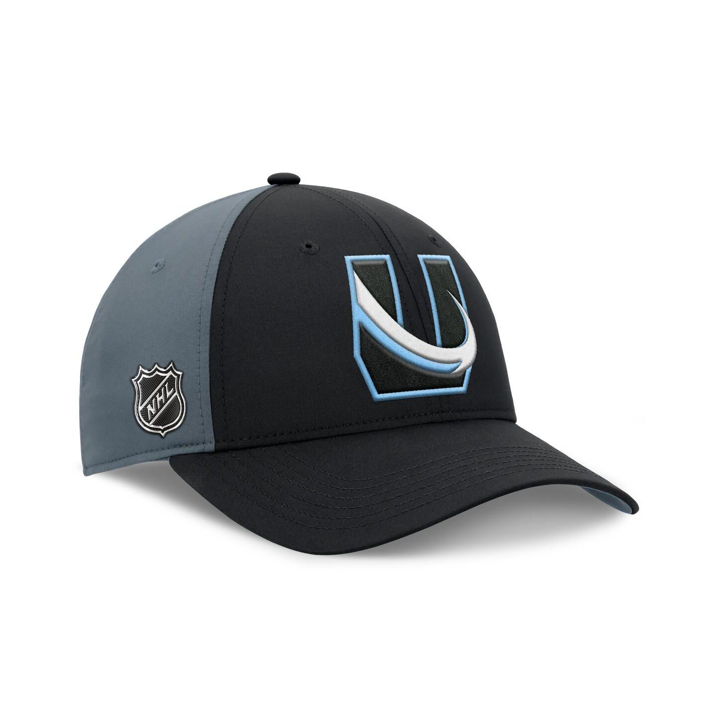 Мужская кепка Fanatics Black/Charcoal Utah Mammoth Alternate Logo Adjustable Hat — фото 1