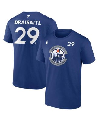 Fanatics - Men's Leon Draisaitl Royal Edmonton Oilers 2025 Stanley Cup Final Name Number T-Shirt