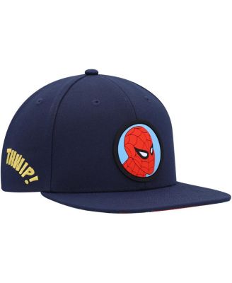Big Boys and Girls Navy Spiderman Comic Snapback Hat
