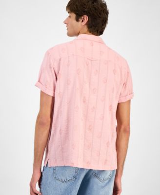 Men's Seersucker Camp Shirt, Macy's Exclusive