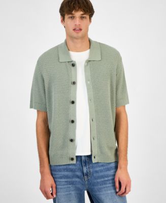 stone  カーディガン　MAGLIA Sun + Stone Men's Short-Sleeve Cardigan, Macy's Exclusive - Macy's