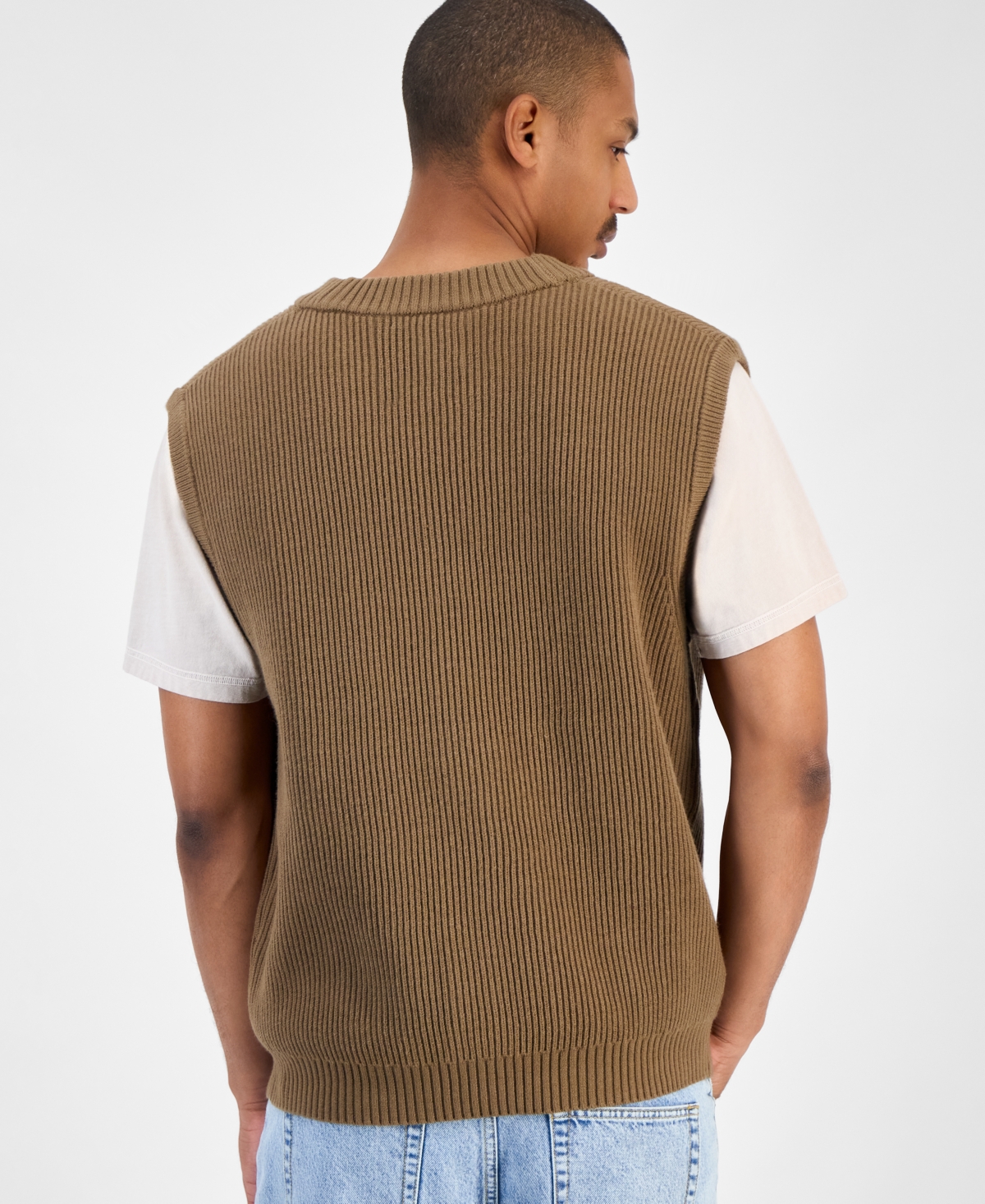 Sun + Stone Men's Sweater Vest, Macy's Exclusive