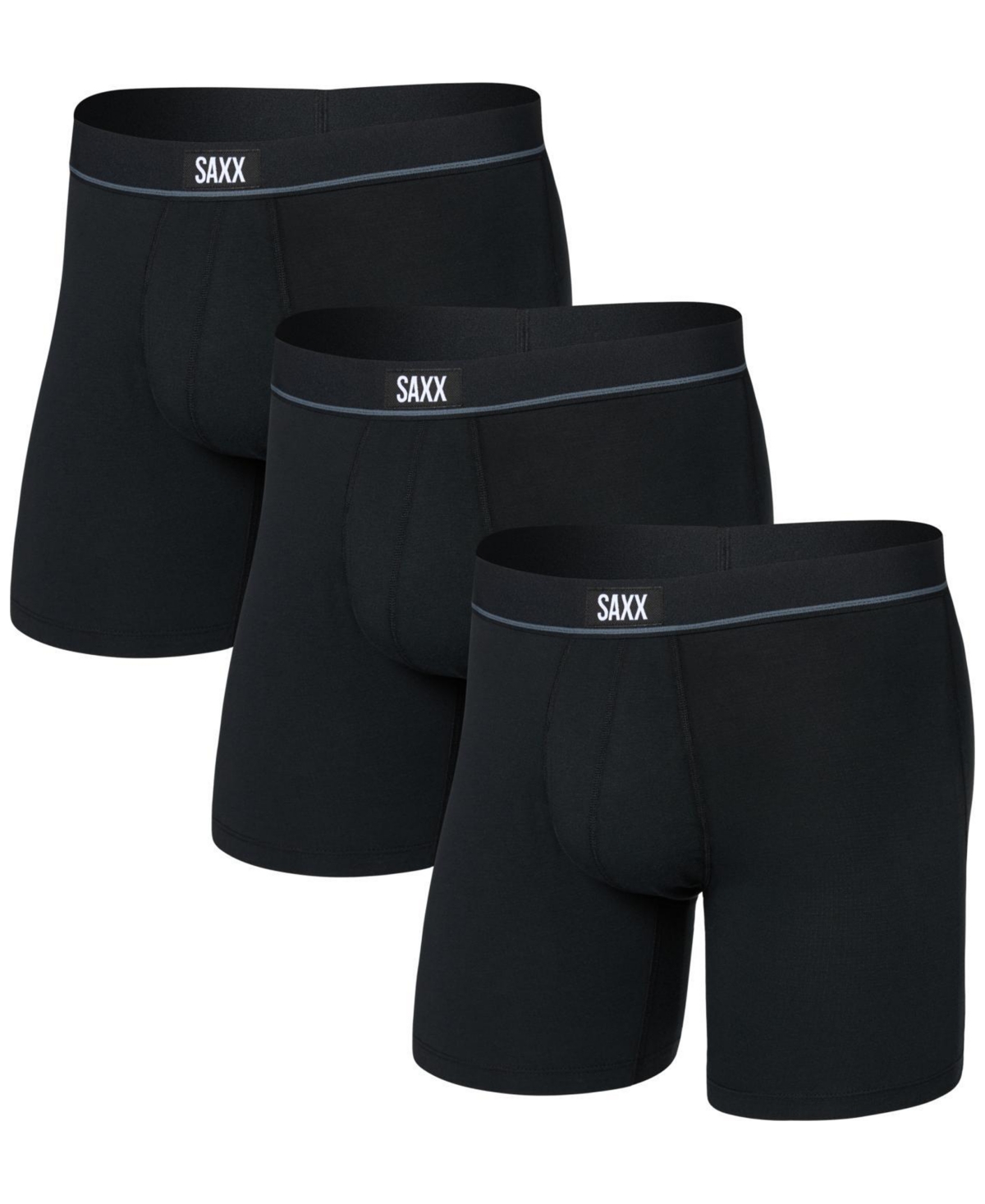 Saxx Men's 3pk. Black Essential Cotton Underwear Set