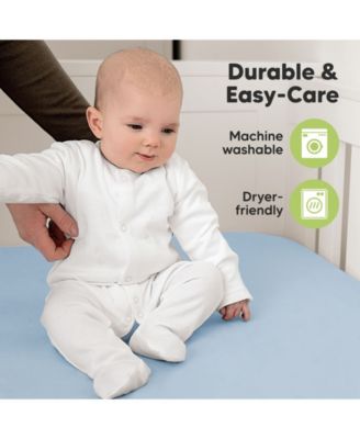 2pk Soothe Fitted Crib Sheets Neutral, Baby Crib Sheets, Fits Standard Nursery Baby Mattress