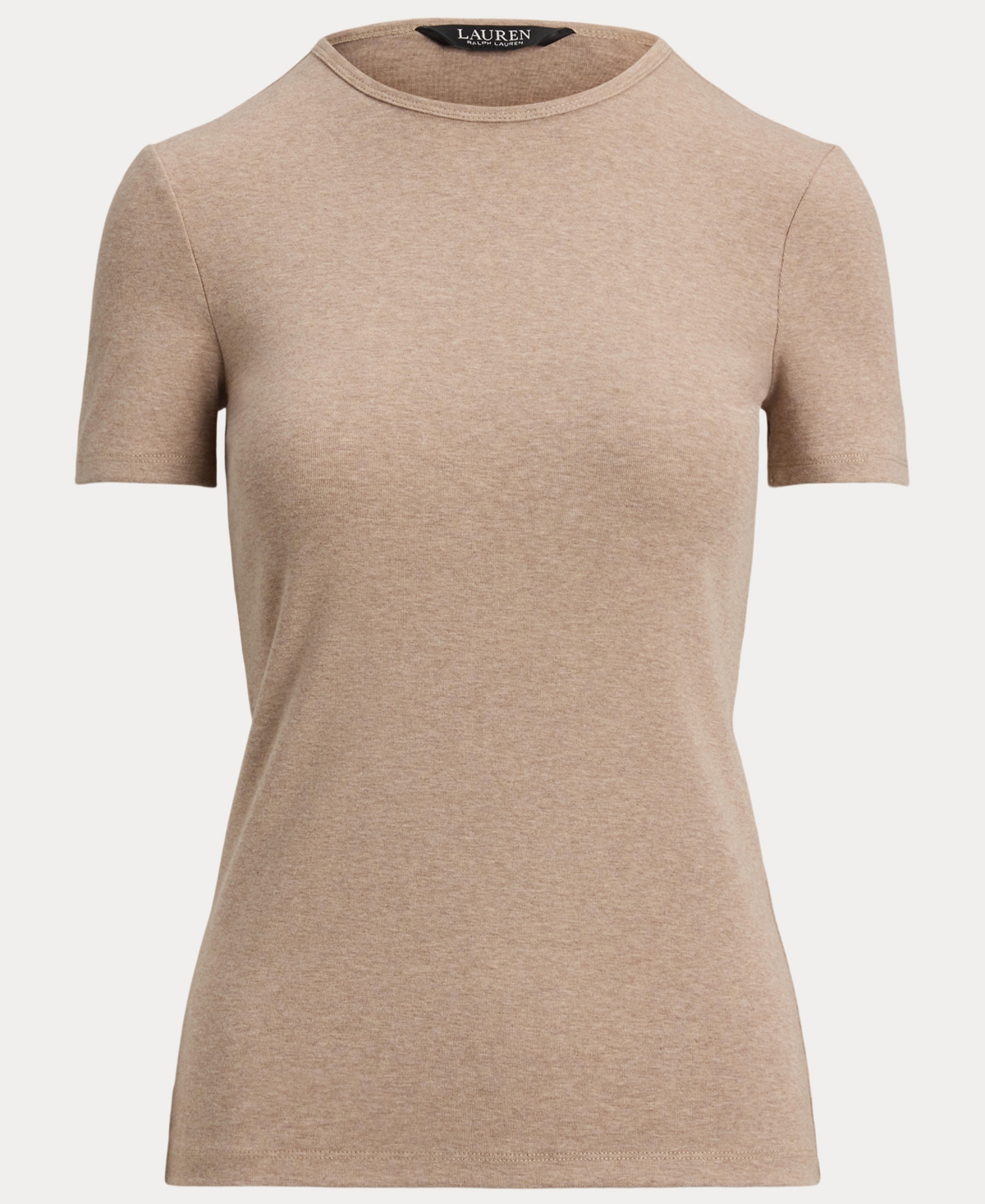 Ralph Lauren Lauren  Stretch Cotton T-shirt In Gray