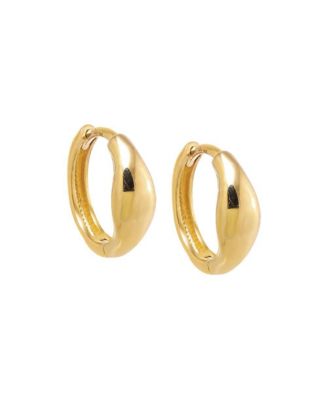 Solid Center Graduated Huggie Earring 14k