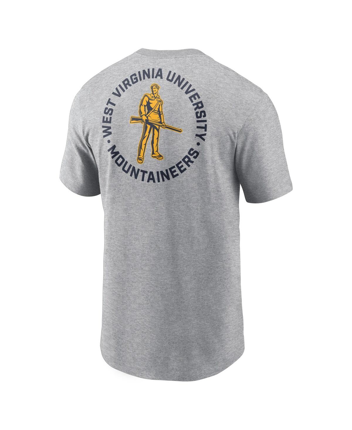 Nike Men's Heather Gray West Virginia Mountaineers Campus 2-hit T-shirt In Gray