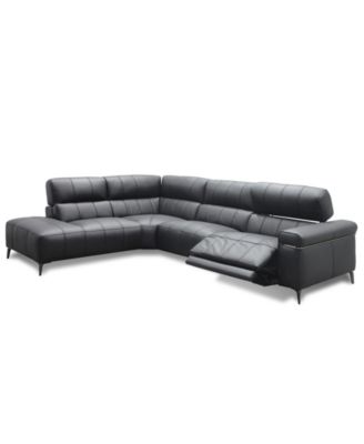 Wyndill 2-Pc. Leather Sectional with 1 Power Recliner, Exclusively at Macy's
