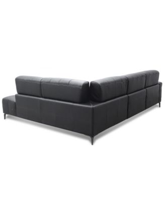 Wyndill 2-Pc. Leather Sectional with 1 Power Recliner, Exclusively at Macy's