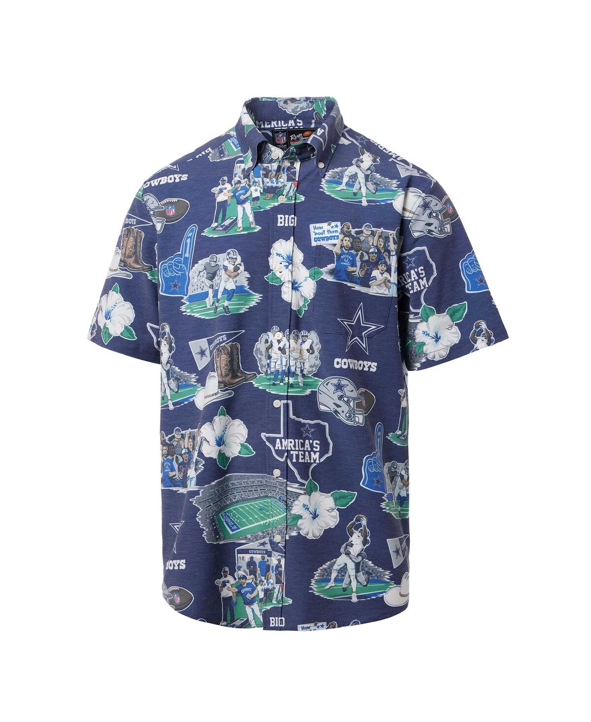 Reyn Spooner Men's Navy Dallas Cowboys Scenic Button-down Shirt In Blue