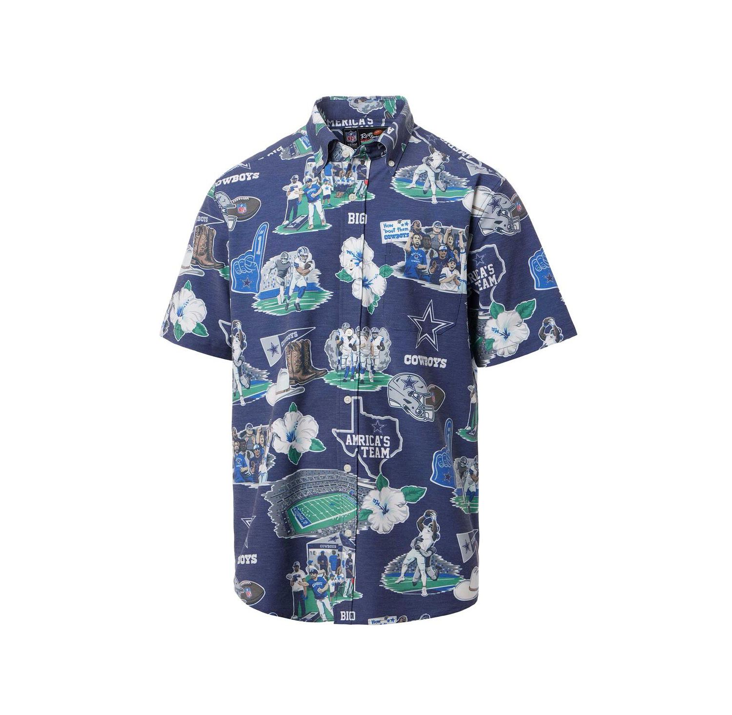 Men's Navy Dallas Cowboys Scenic Button-Down Shirt