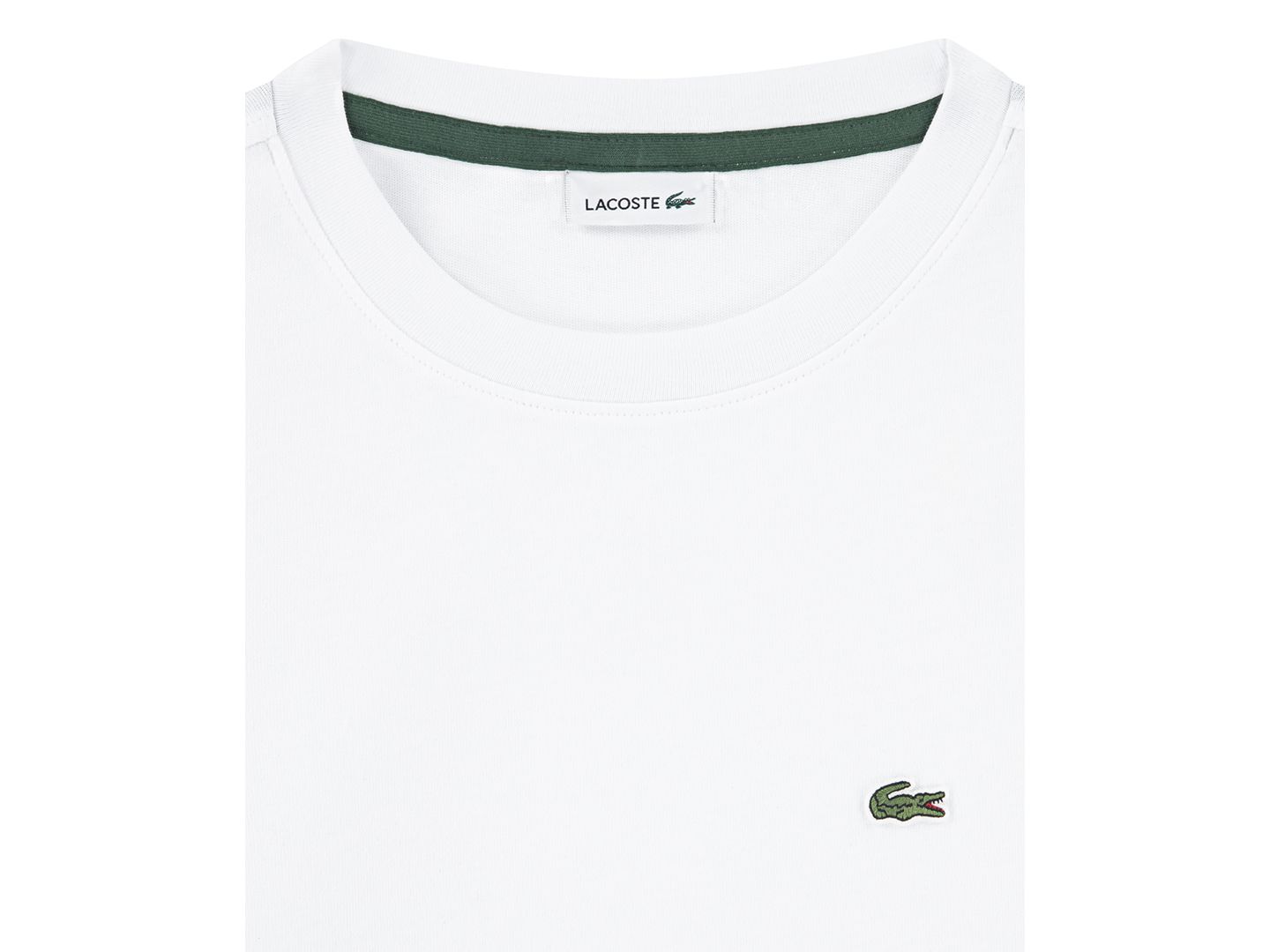 Футболка Lacoste Short-Sleeve Cotton Core для мальчиков, цвет: Blanc — фото 3