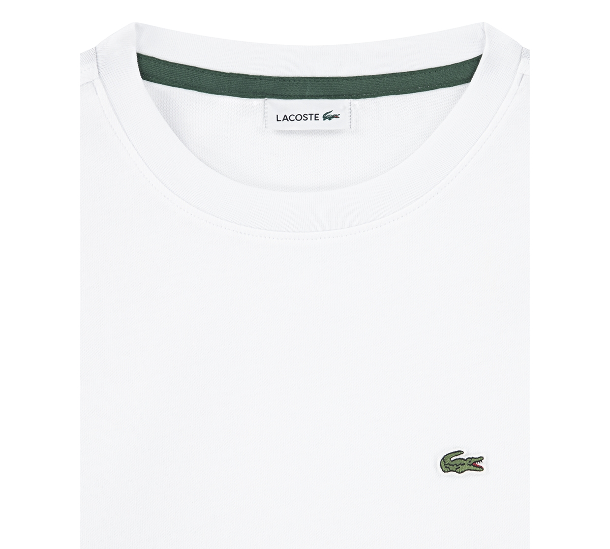 Lacoste White T-shirt For Kids With Crocodile In White