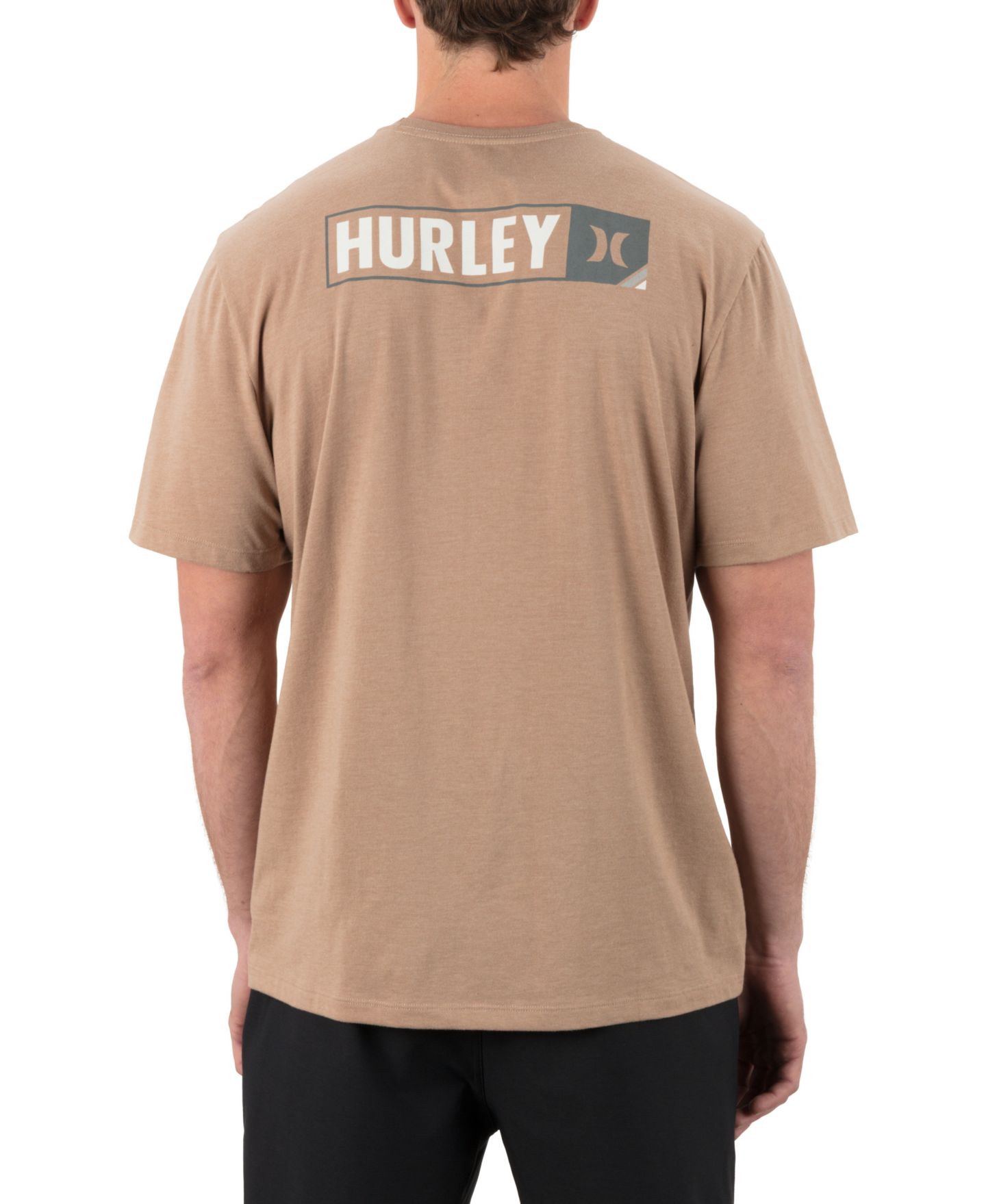 Мужская футболка Hurley Corner Short Sleeve, цвет: Меланжевый — фото 1