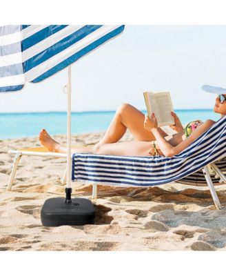 Fillable Patio Umbrella Base with Handle Fit 1.5 Inch Umbrella Poles