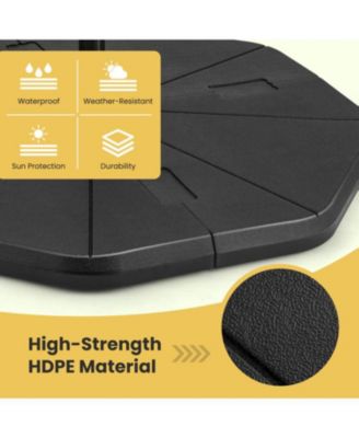 4-Piece Fillable Umbrella Base Stand for Garden Yard Poolside