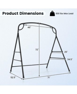 Outdoor Metal Swing Stand with 4 Support Bars and 2 Hanging Ways