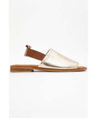 Fuela Leather Elastic Flat Sandals (Women)