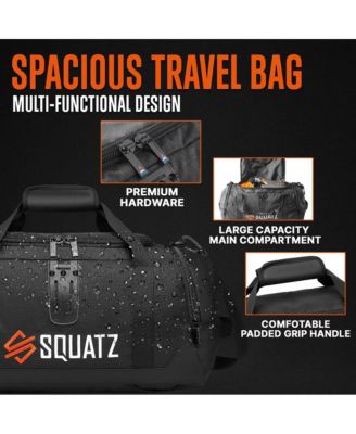 Travel Duffle Bag Pack, Foldable Overnight Bag with Compartments, Tear-Resistant Carry-On