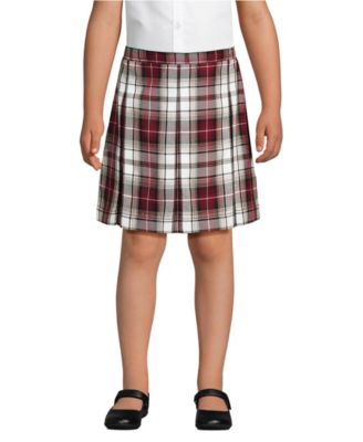 Lands End Little Girls Plaid Box Pleat Skirt Top of the Knee - Garnetkhaki plaid 44$