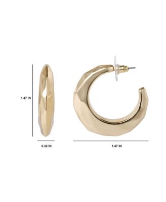 Textured Croissant Hoop Earrings