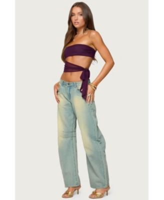 Women's Amaro Strapless Side Tie Cut Out Top