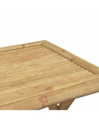 Garden Table Natural Bamboo Small Foldable Bamboo Garden Table
