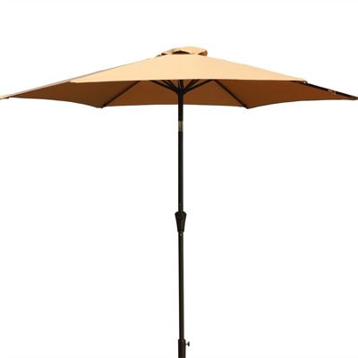 8.8 feet Outdoor Aluminum Patio Umbrella, Market Umbrella with 42 pounds Round Resin Umbrella Base