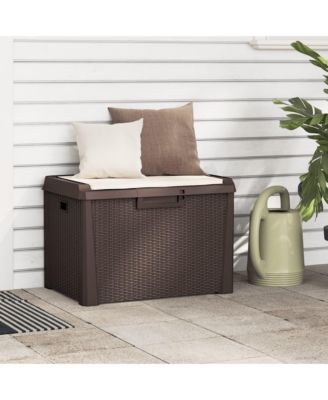 Garden Storage Box Brown Polypropylene (PP) Large