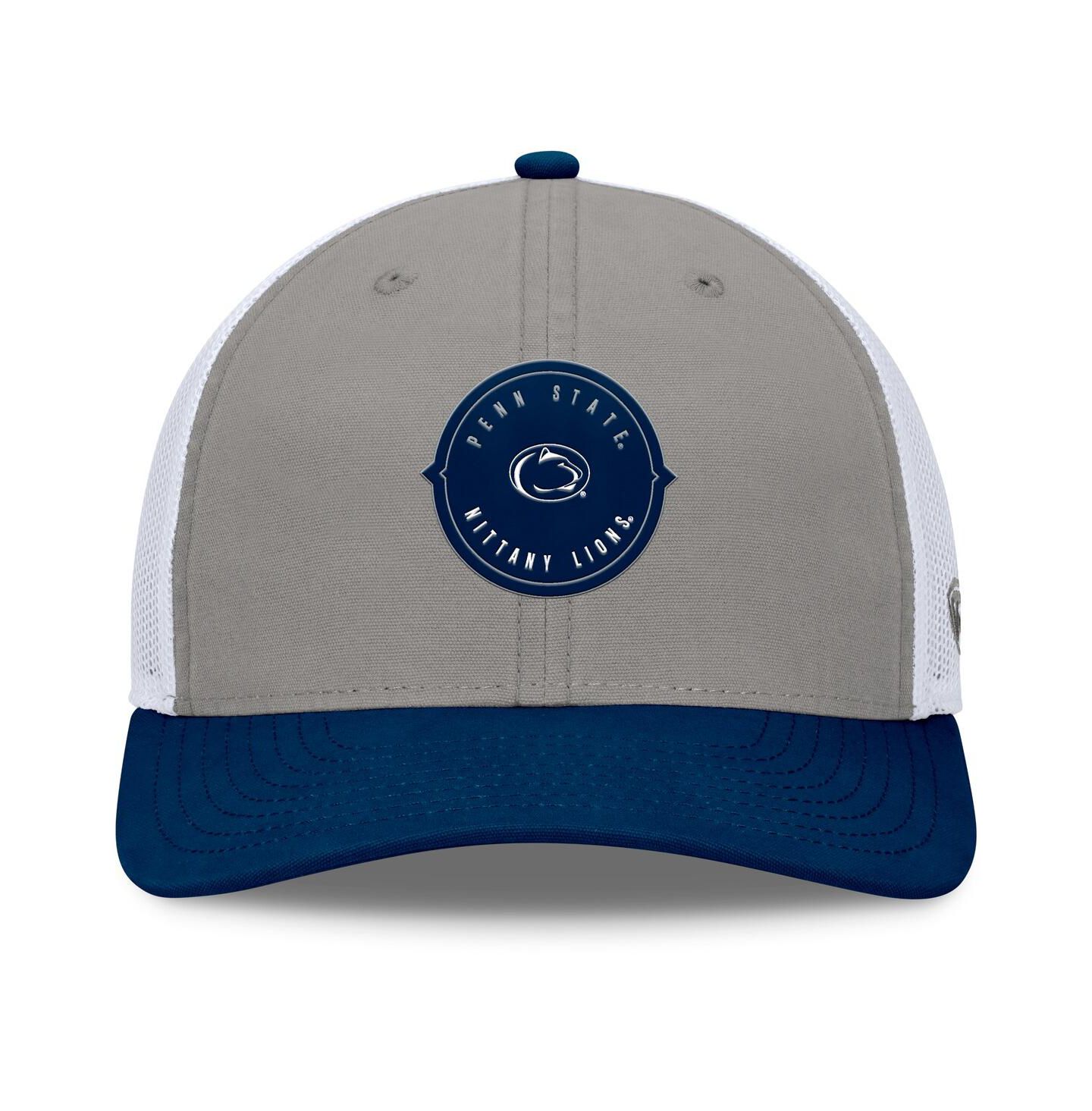Мужская кепка Top of the World Gray/Navy Penn State Nittany Lions Rob Trucker Adjustable Hat — фото 3
