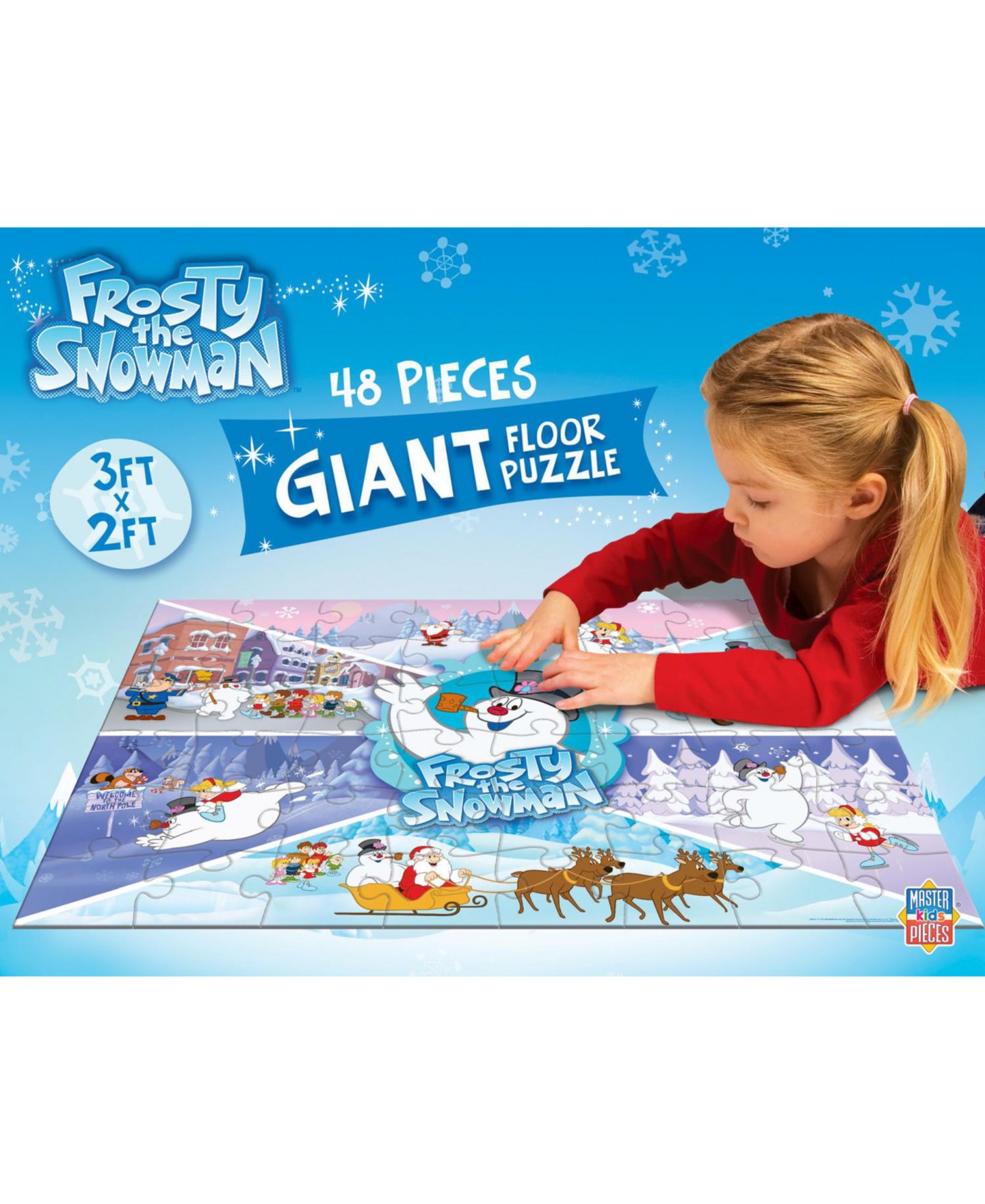 Детский пазл MasterPieces Puzzles Frosty the Snowman 48 Piece Floor Jigsaw Puzzle — фото 3