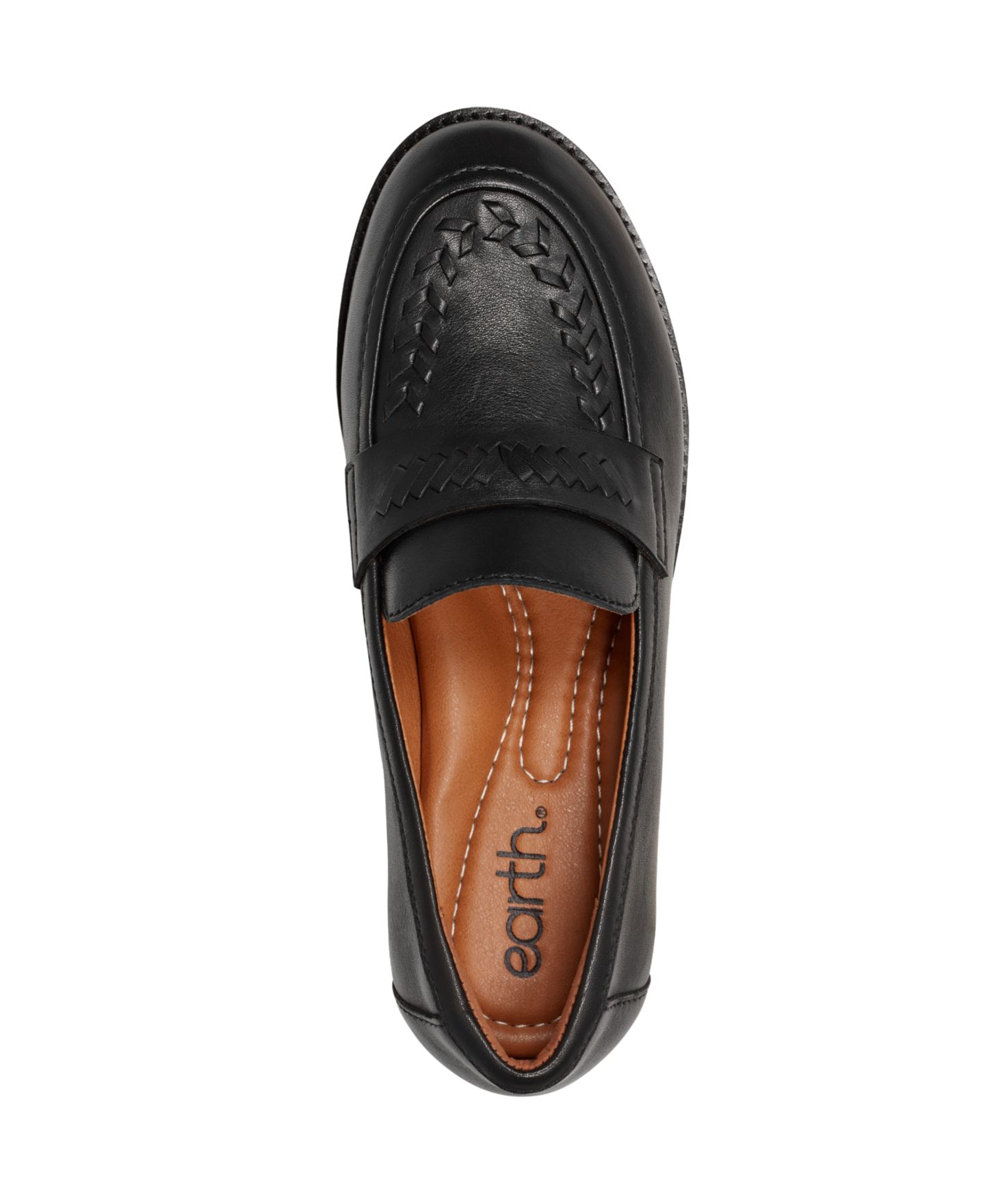 Женские туфли Earth Edith Woven Slip-On, цвет: Чёрный кожаный — фото 4