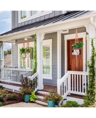 Macrame Plant Hanger - for Indoor & Outdoor Hanging - Cotton Rope, for Home, Patio, Garden