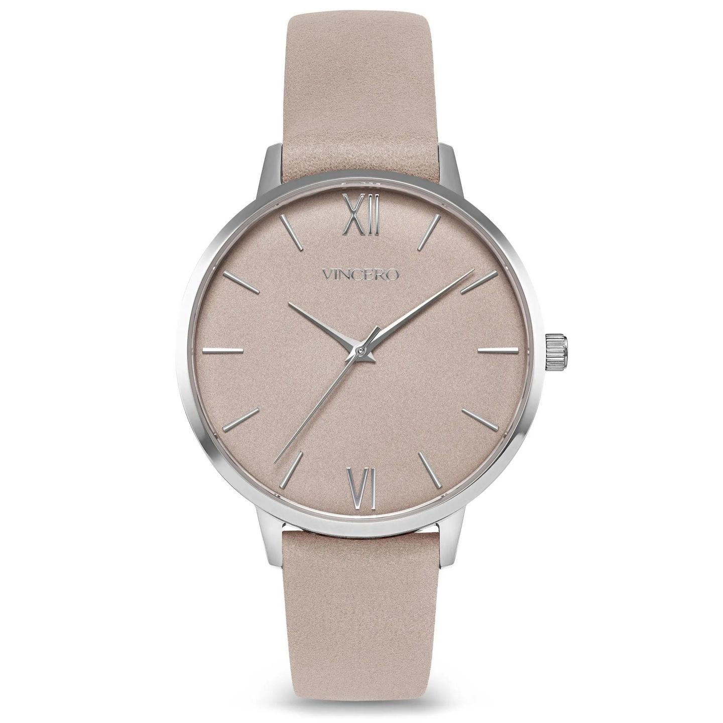 Женские часы Vincero Eros Watch Stainless Steel with Mineral Crystal Glass, цвет: Серебряный серо-коричневый — фото 1