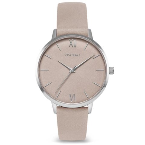 Женские часы Vincero Eros Watch Stainless Steel with Mineral Crystal Glass, цвет: Серебряный серо-коричневый