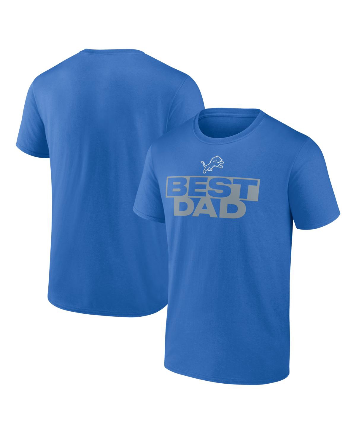 Men's Blue Detroit Lions Greatest Dad T-Shirt - Blue