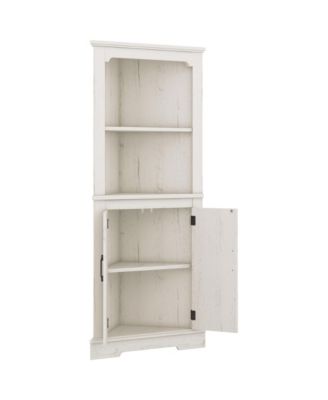 Tall Corner Cabinet with Doors, Multi-Room Storage for Living Room, Bathroom, Dining Room, Kitchen