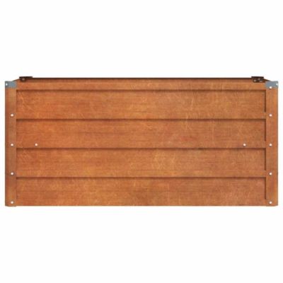 Garden Raised Bed Corten Steel Outdoor Planter, 39.4" x 15.7" x 17.7"