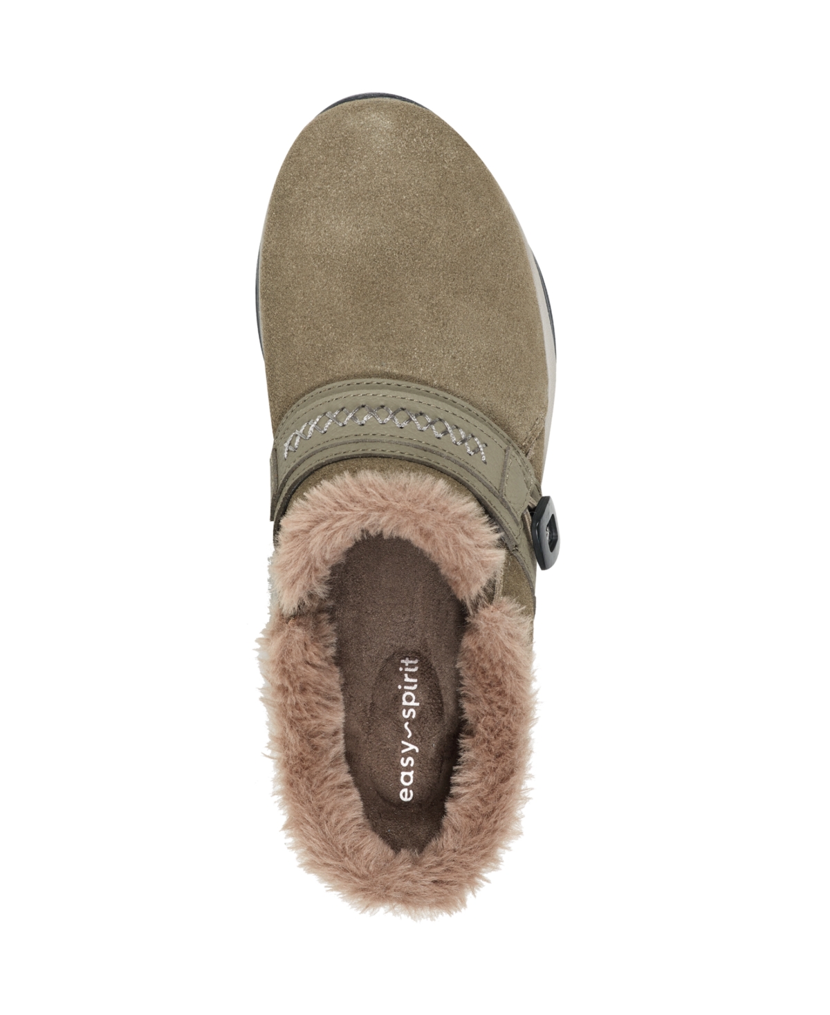 Easy Spirit Elinn Faux Shearling Mule In Green