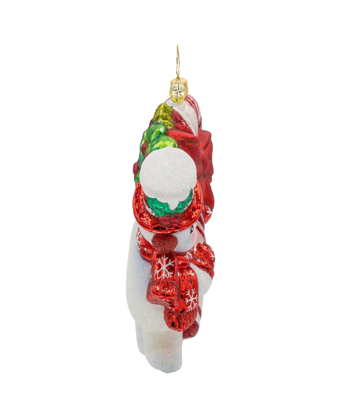 Christopher Radko Snowy Retro Cheer Ornament In Red