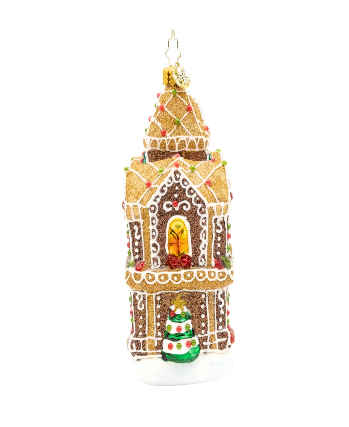 Christopher Radko Gingerbread Manor Ornament In Brown