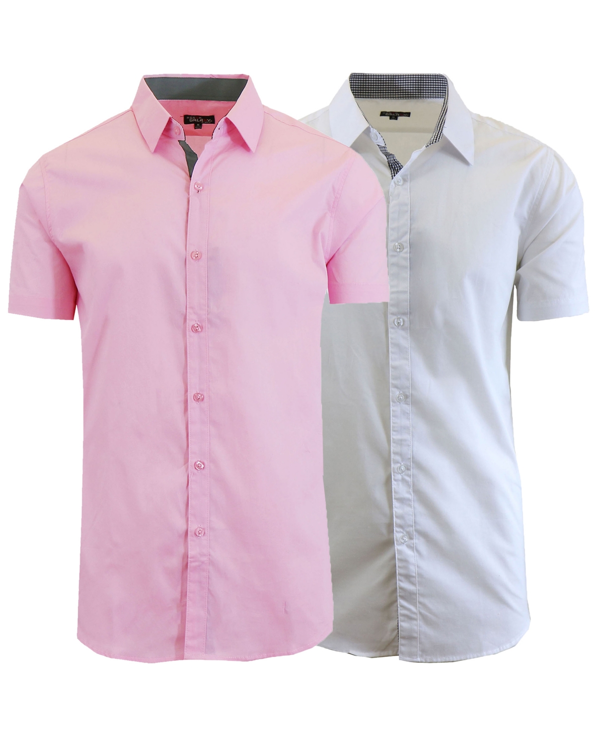 Men's 2-Pack Slim Fit Button-Down Shirt - Pink, White