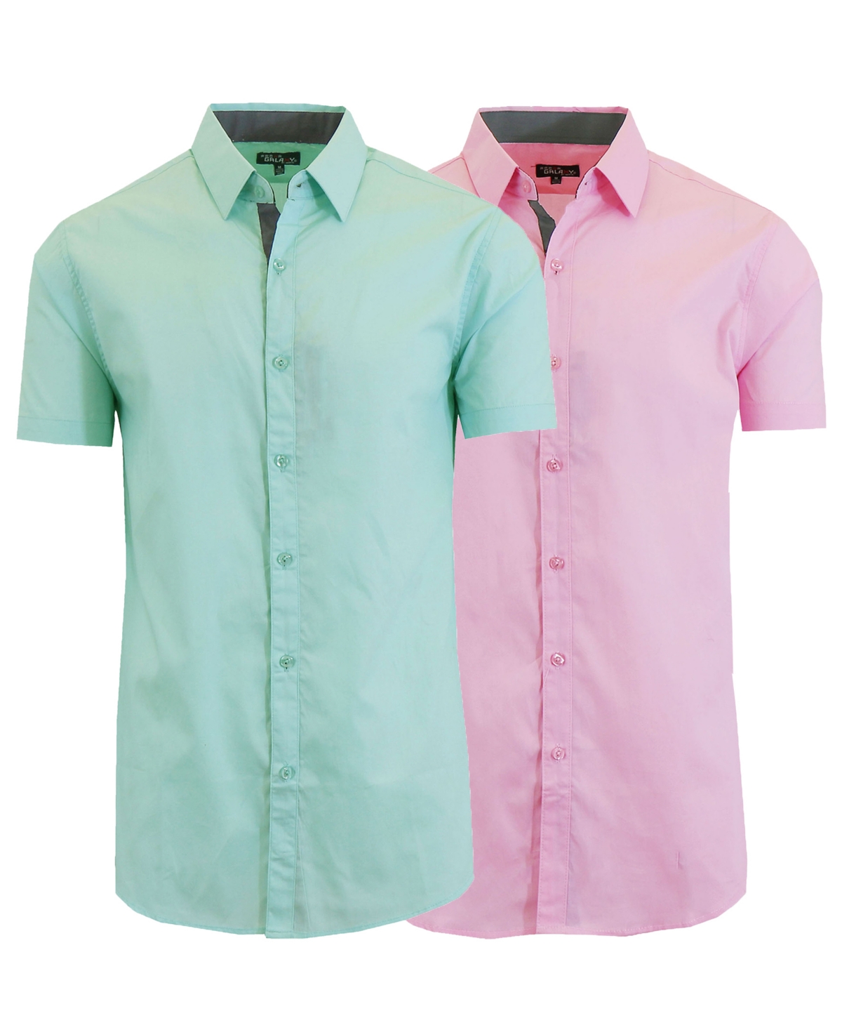 Men's 2-Pack Slim Fit Button-Down Shirt - Pink, White