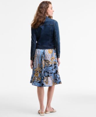 Trucker Jacket & Tie-Waist Shirtdress