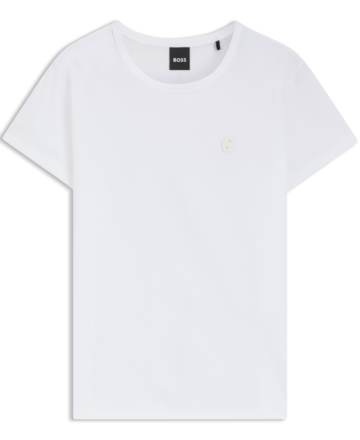 Hugo Boss Boss By  Women's Slim-fit Mercerized-cotton Monogram T-shirt In White