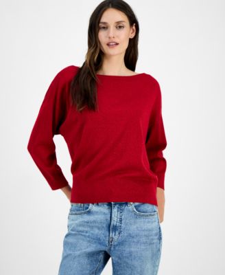 Nautica Jeans - Women's Boat-Neck Dolman Shimmer Sweater