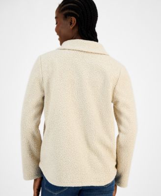 Women's Faux-Sherpa Snap-Front Jacket